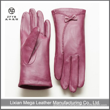 women fancy pink bridal dress leather gloves